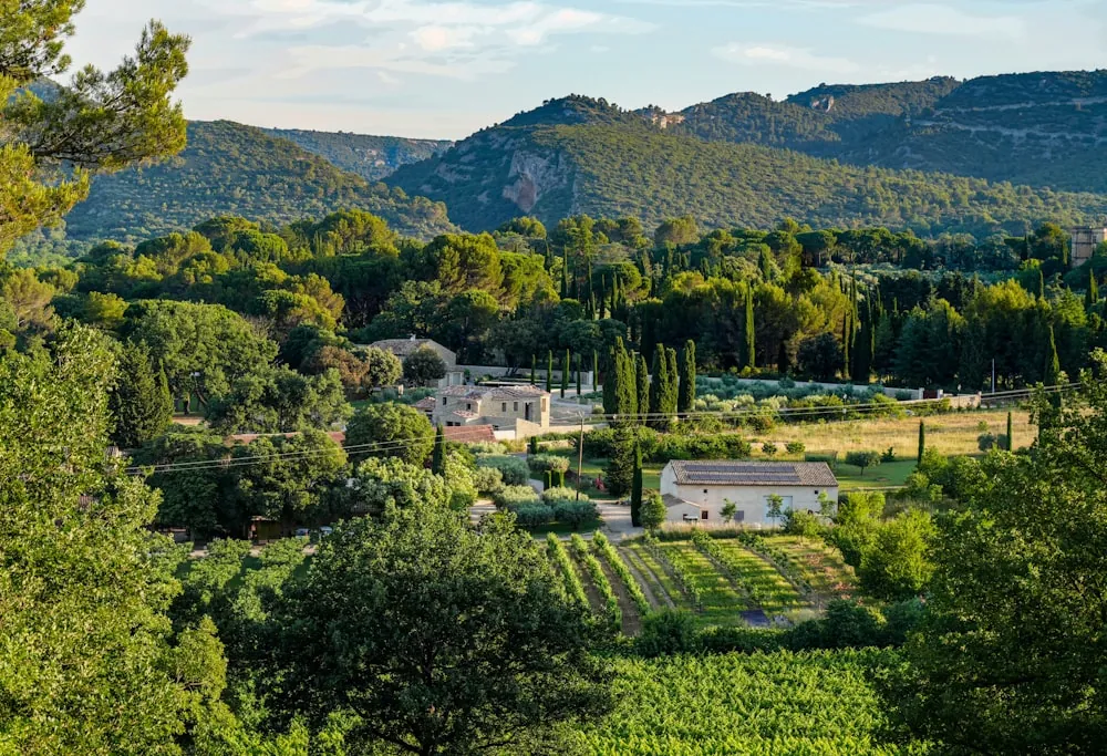 Le mas de pierre et les coteaux du Lot-et-Garonne, entre cyprès et vignes